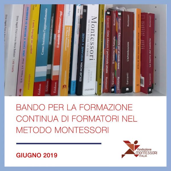 Bando per la formazione continua di formatori nel metodo Montessori