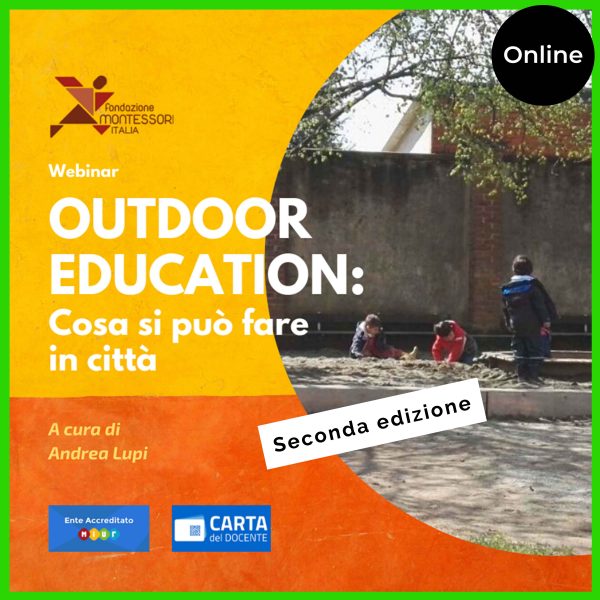 Evento online di diffusione del Metodo Montessori – Webinar "Outdoor education: cosa si può fare in città"