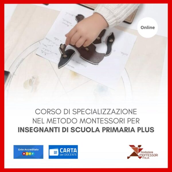 Corso online di formazione e specializzazione nel metodo montessori per insegnanti di scuola primaria 2025 PLUS – OTTOBRE