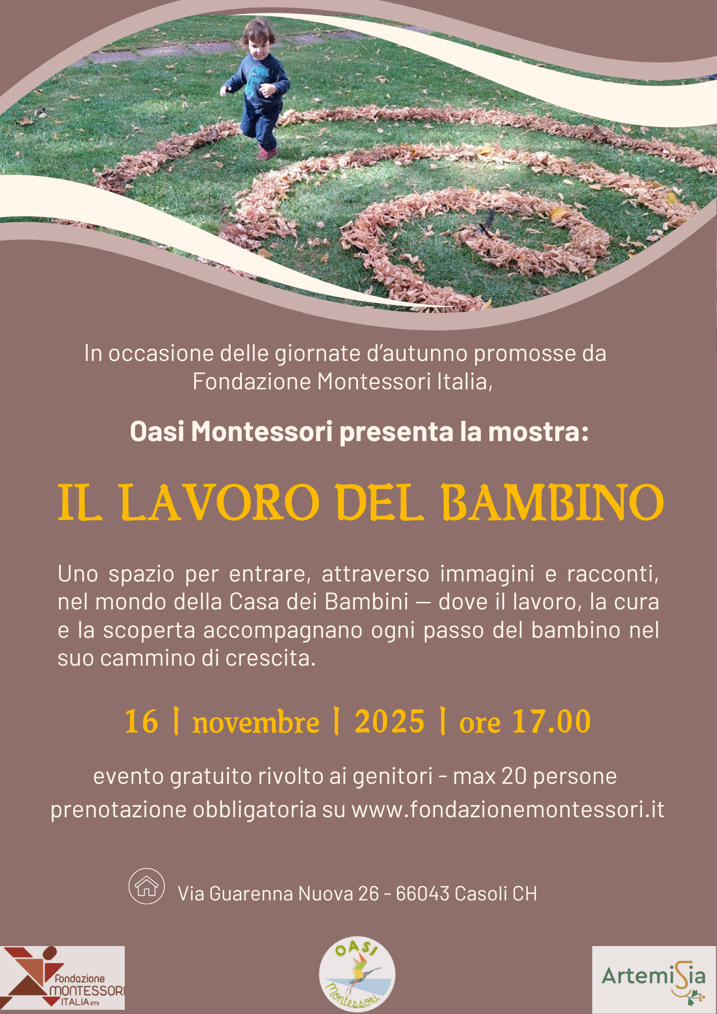 il lavoro del bambino - oasi montessori Poster (A3 verticale) - Giovanna Rossetti