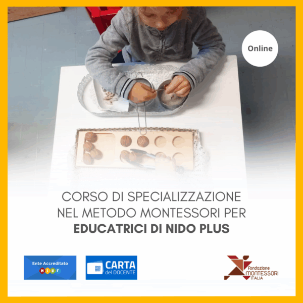 Corso online di formazione e specializzazione nel metodo montessori per educatrici di nido 2026 PLUS – MAGGIO