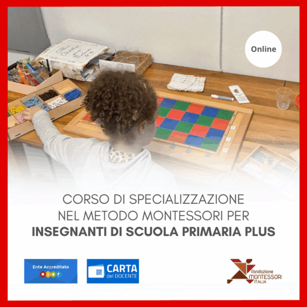 Corso online di formazione e specializzazione nel metodo montessori per insegnanti di scuola primaria 2026 PLUS – MAGGIO